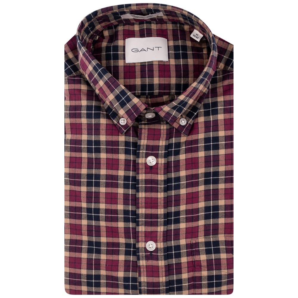 Gant Μπεζ Πουκάμισο Button Down Καρό - 3G3240194