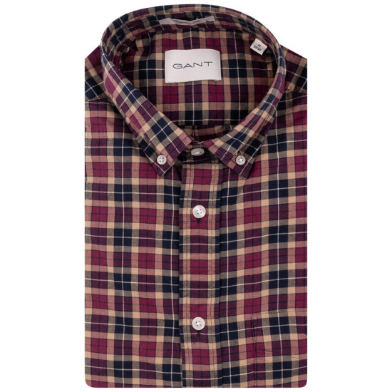 Gant Μπεζ Πουκάμισο Button Down Καρό - 3G3240194
