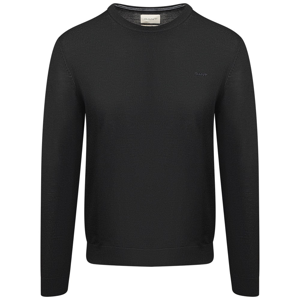 Gant Μαύρο Πουλόβερ C Neck - 3G8050205