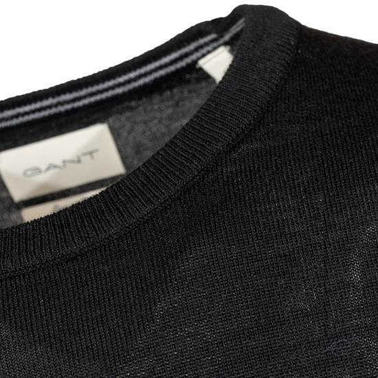 Gant Μαύρο Πουλόβερ C Neck - 3G8050205