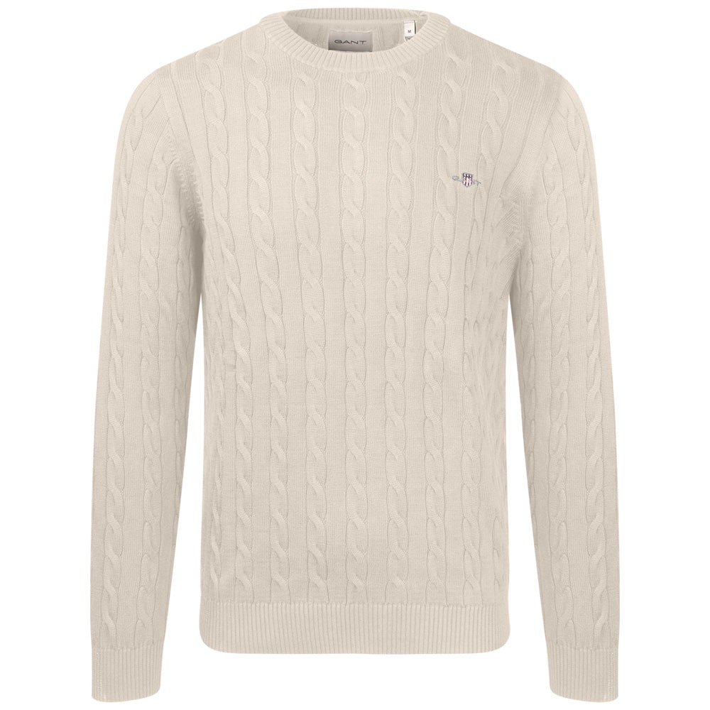 Gant Εκρού Πουλόβερ Cable Knit - 3G8050601