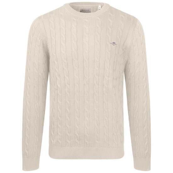 Gant Εκρού Πουλόβερ Cable Knit - 3G8050601