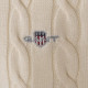 Gant Εκρού Πουλόβερ Cable Knit - 3G8050601