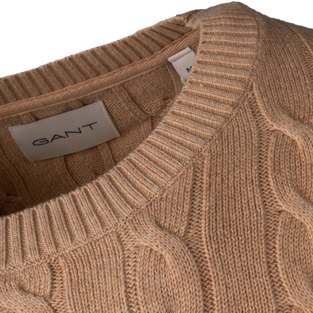 Gant Μπεζ Πουλόβερ Cable Knit - 3G8050601