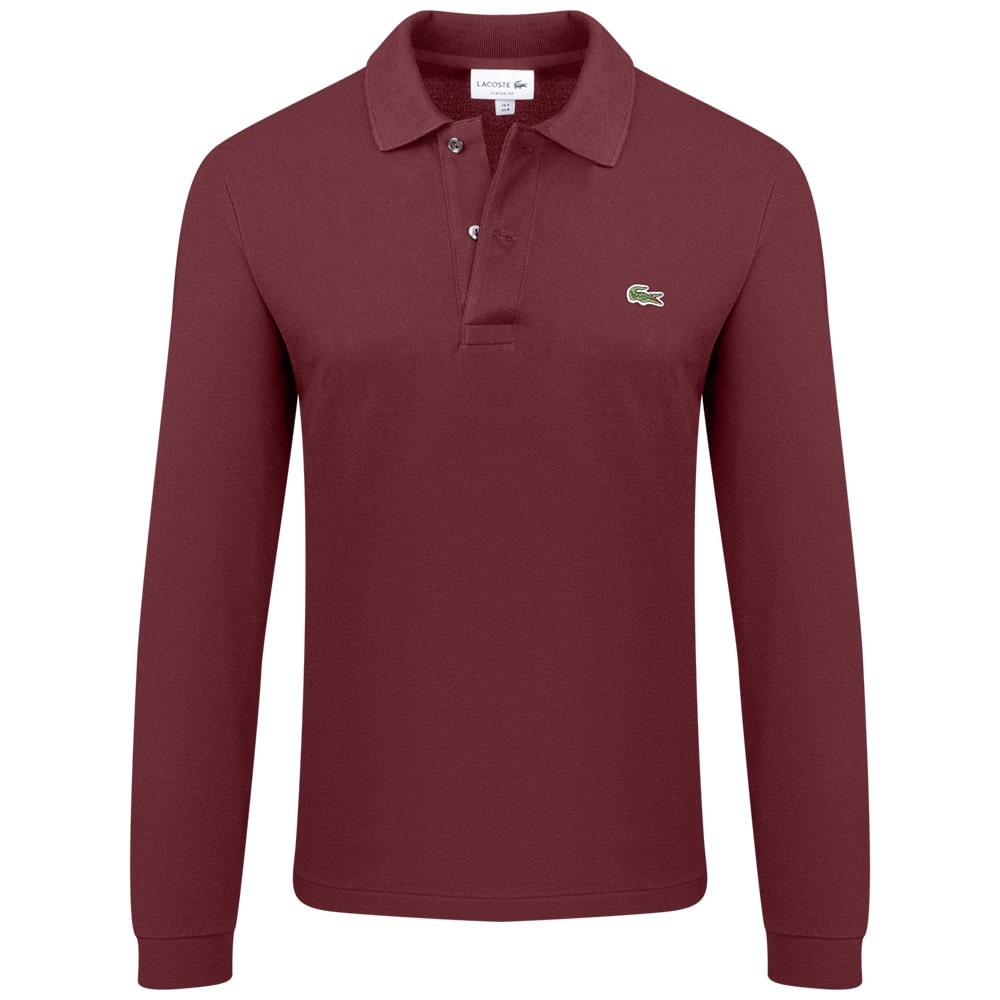Lacoste Μπορντό Μακρυμάνικο polo - 3L1312