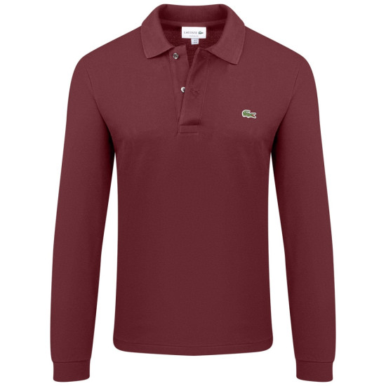 Lacoste Μπορντό Μακρυμάνικο polo - 3L1312