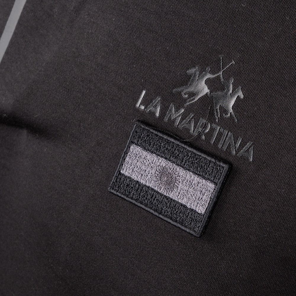 La Martina Μαύρο Μακρυμάνικο polo - 3LMMBP602