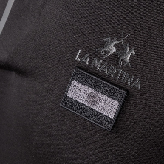 La Martina Μαύρο Μακρυμάνικο polo - 3LMMBP602