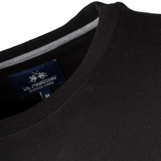 La Martina Μαύρο T-shirt C Neck - 3LMMBR322