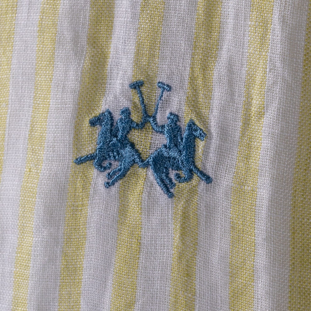 La Martina Λευκό Πουκάμισο Button Down 100% Linen - 3LMVMC034