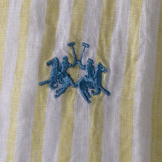 La Martina Λευκό Πουκάμισο Button Down 100% Linen - 3LMVMC034