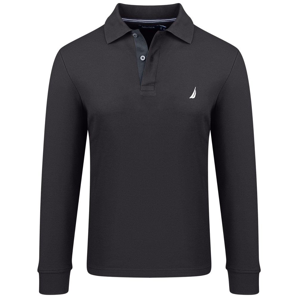Nautica Μαύρο Μακρυμάνικο polo - 3NC47104K