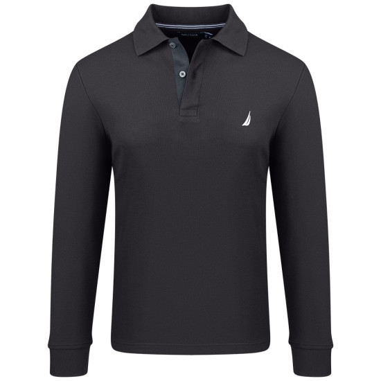 Nautica Μαύρο Μακρυμάνικο polo - 3NC47104K