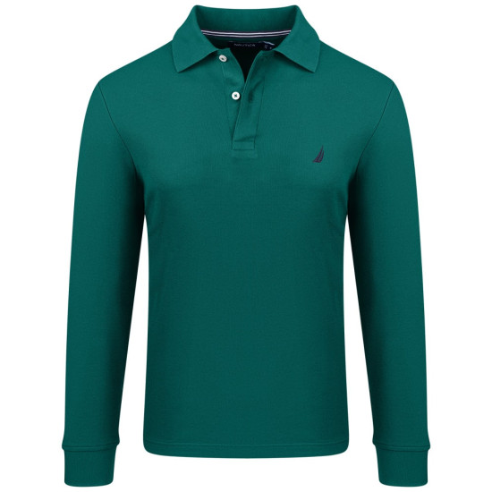 Nautica Πράσινο Μακρυμάνικο polo - 3NC47104K