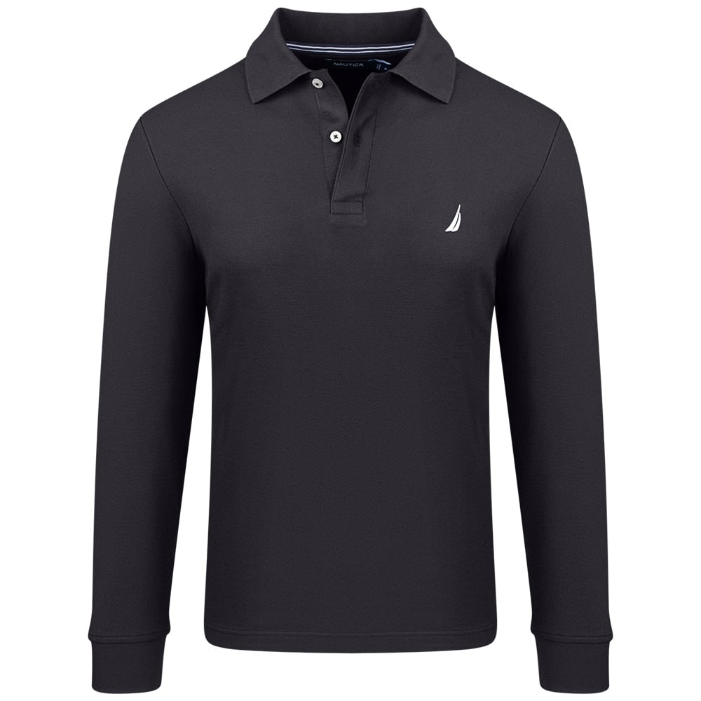 Nautica Μαύρο Μακρυμάνικο polo - 3NCK47104