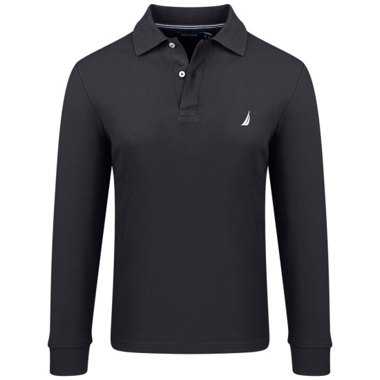 Nautica Μαύρο Μακρυμάνικο polo - 3NCK47104