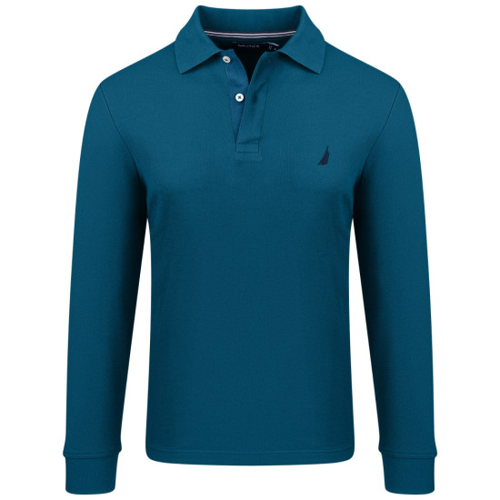 Nautica Πετρόλ Μακρυμάνικο polo - 3NCK47104