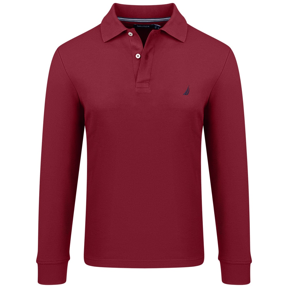 Nautica Μπορντό Μακρυμάνικο polo - 3NCK47104