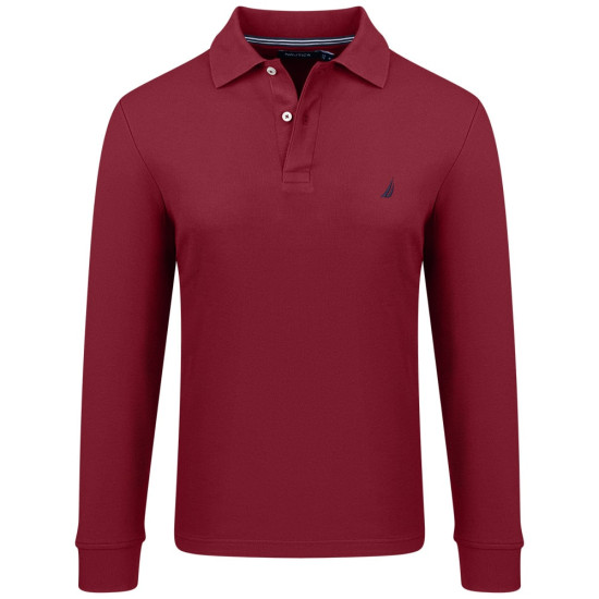Nautica Μπορντό Μακρυμάνικο polo - 3NCK47104