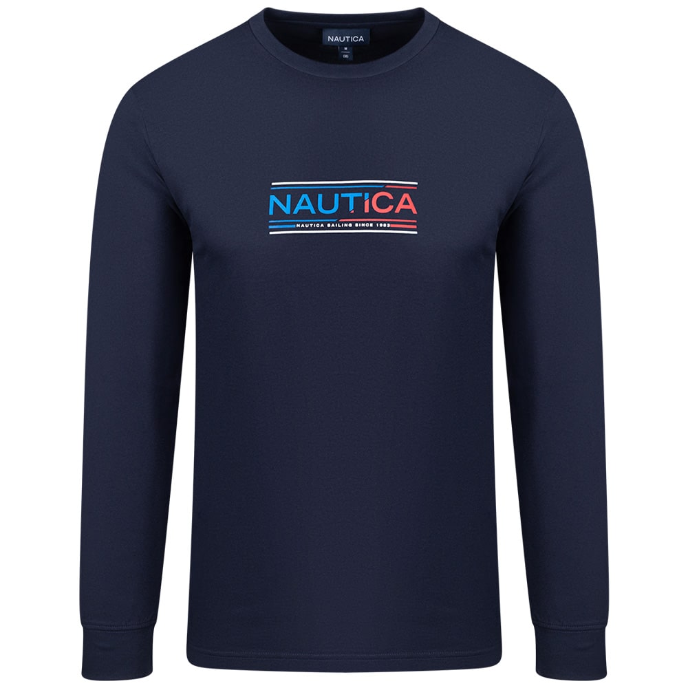Nautica Μπλε Μπλούζα C Neck - 3NCN1T04094