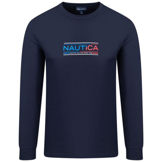 Nautica Μπλε Μπλούζα C Neck - 3NCN1T04094