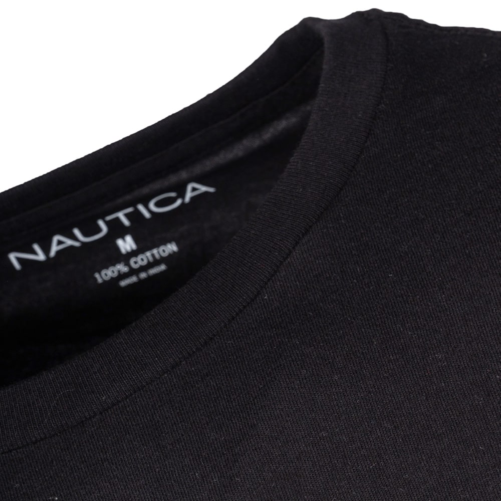 Nautica Μαύρο T-shirt C Neck - 3NCVR8100