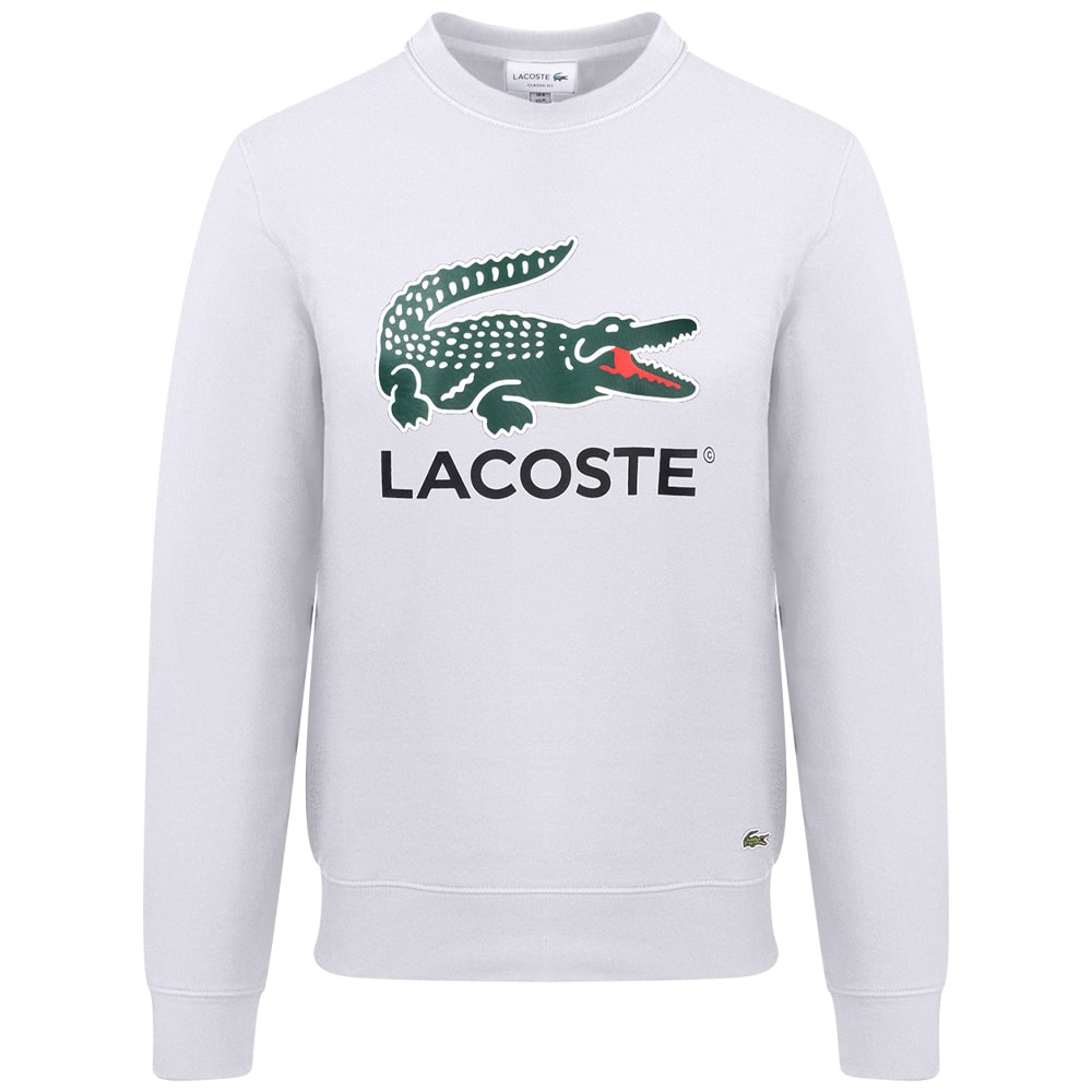 Lacoste Λευκό Φούτερ C Neck - 3SH1281