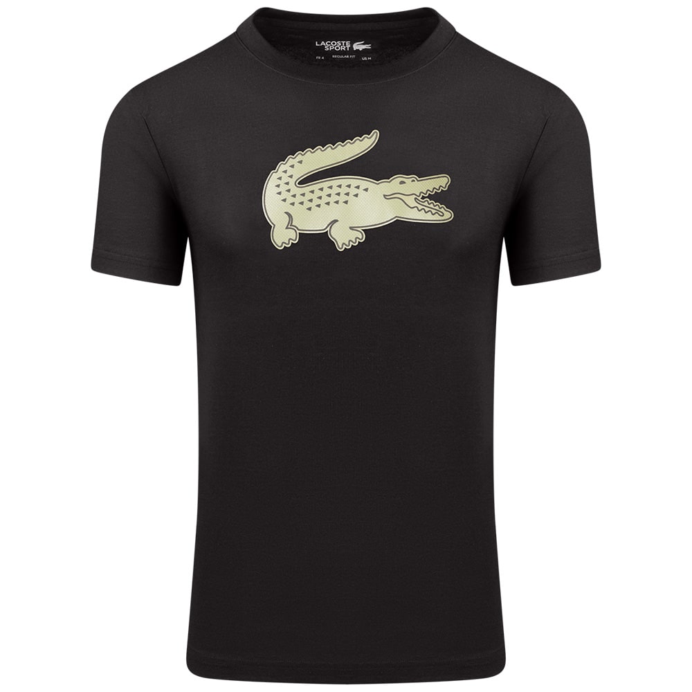 Lacoste Μαύρο T-shirt C Neck - 3TH2042