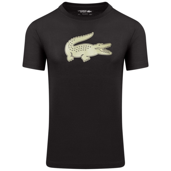 Lacoste Μαύρο T-shirt C Neck - 3TH2042