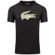 Lacoste Μαύρο T-shirt C Neck - 3TH2042