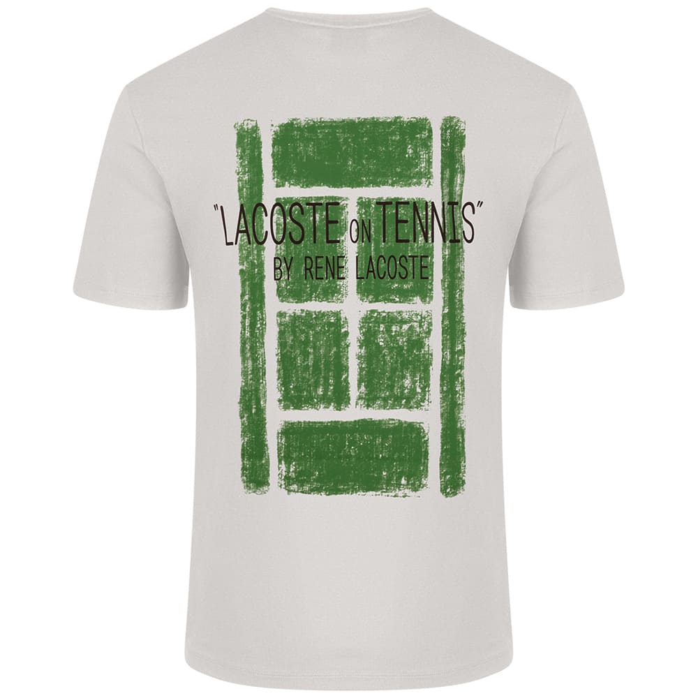 Lacoste Εκρού T-shirt C Neck - 3TH2197