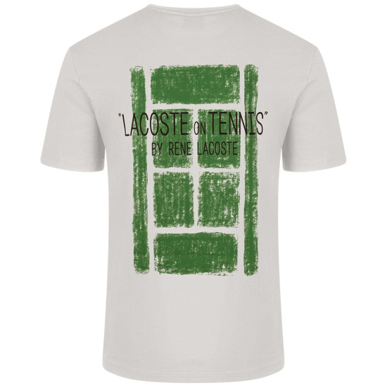 Lacoste Εκρού T-shirt C Neck - 3TH2197