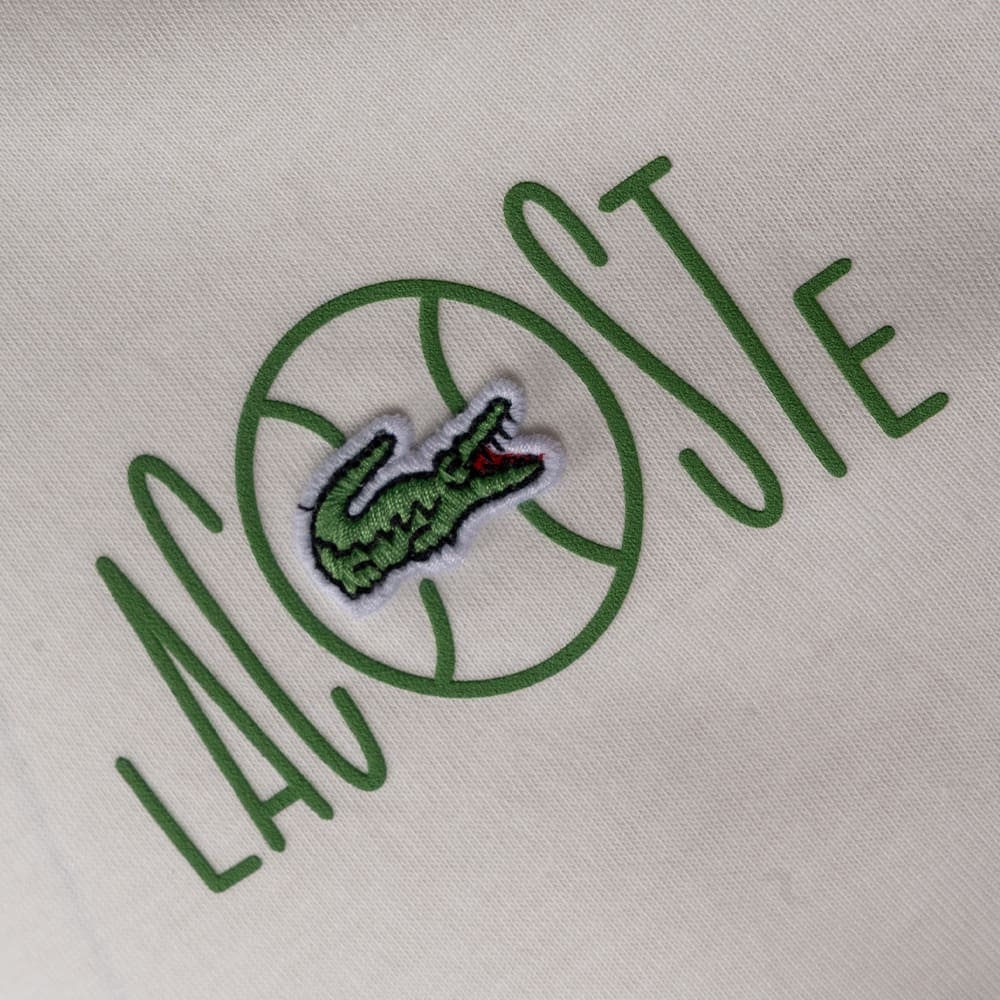 Lacoste Εκρού T-shirt C Neck - 3TH2197