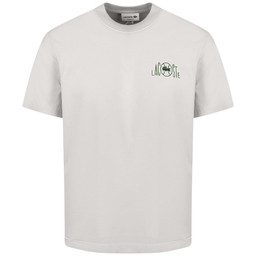 Lacoste Εκρού T-shirt C Neck - 3TH2197