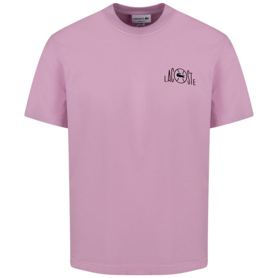 Lacoste Ροζ T-shirt C Neck - 3TH2197