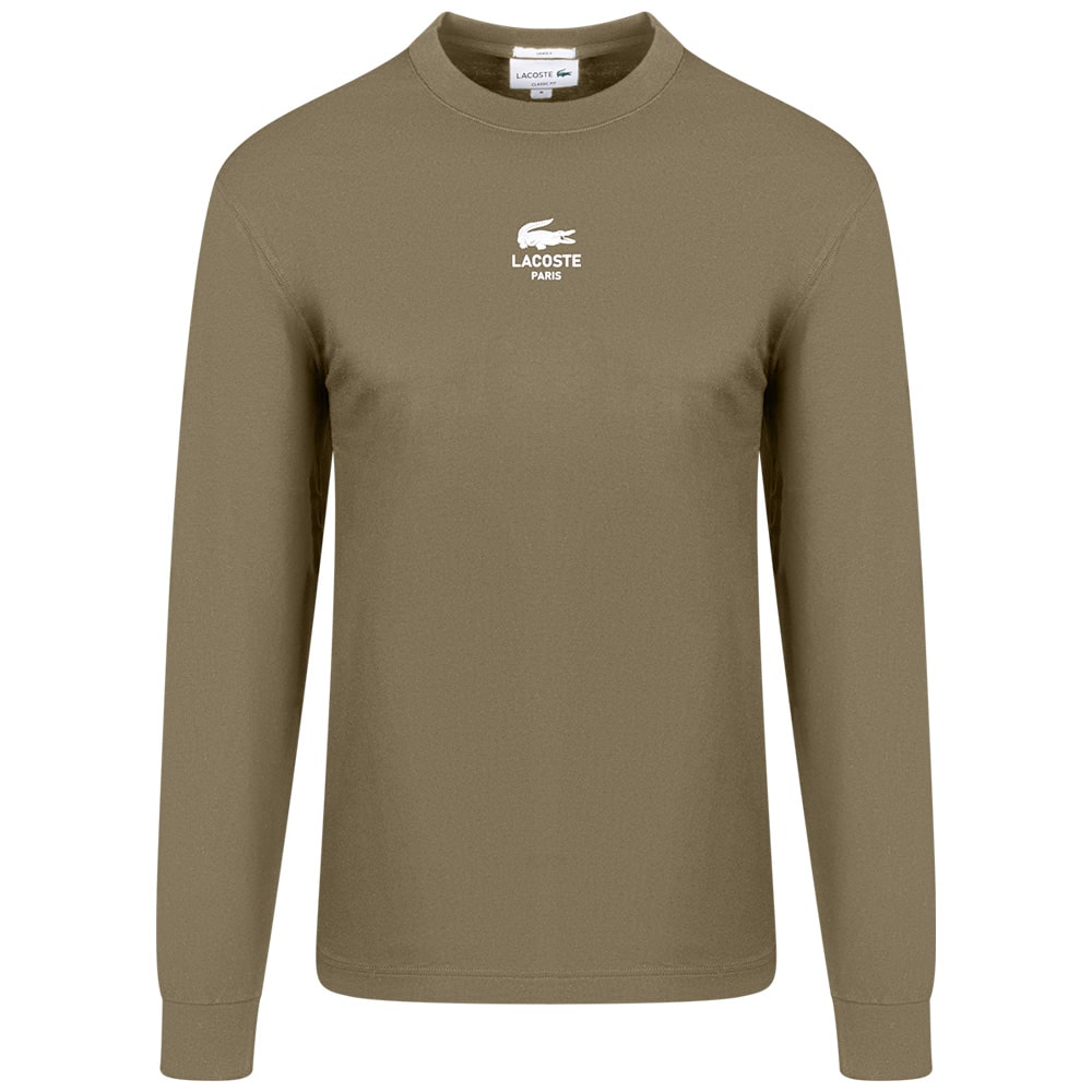 Lacoste Λαδί Μπλούζα C Neck - 3TH8135