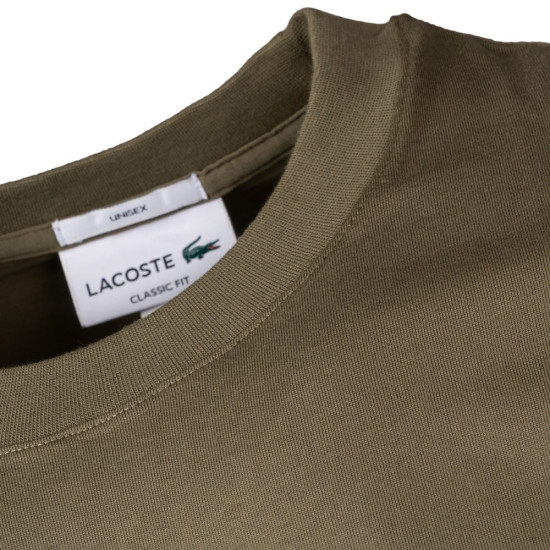 Lacoste Λαδί Μπλούζα C Neck - 3TH8135