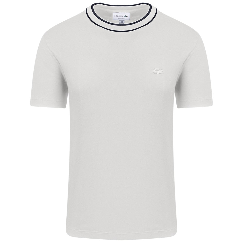 Lacoste Εκρού T-shirt C Neck - 3TH8174