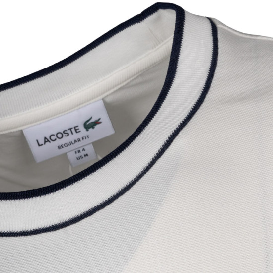 Lacoste Εκρού T-shirt C Neck - 3TH8174
