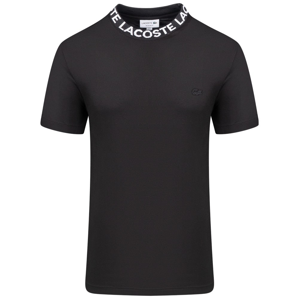 Lacoste Μαύρο T-shirt C Neck - 3TH9582
