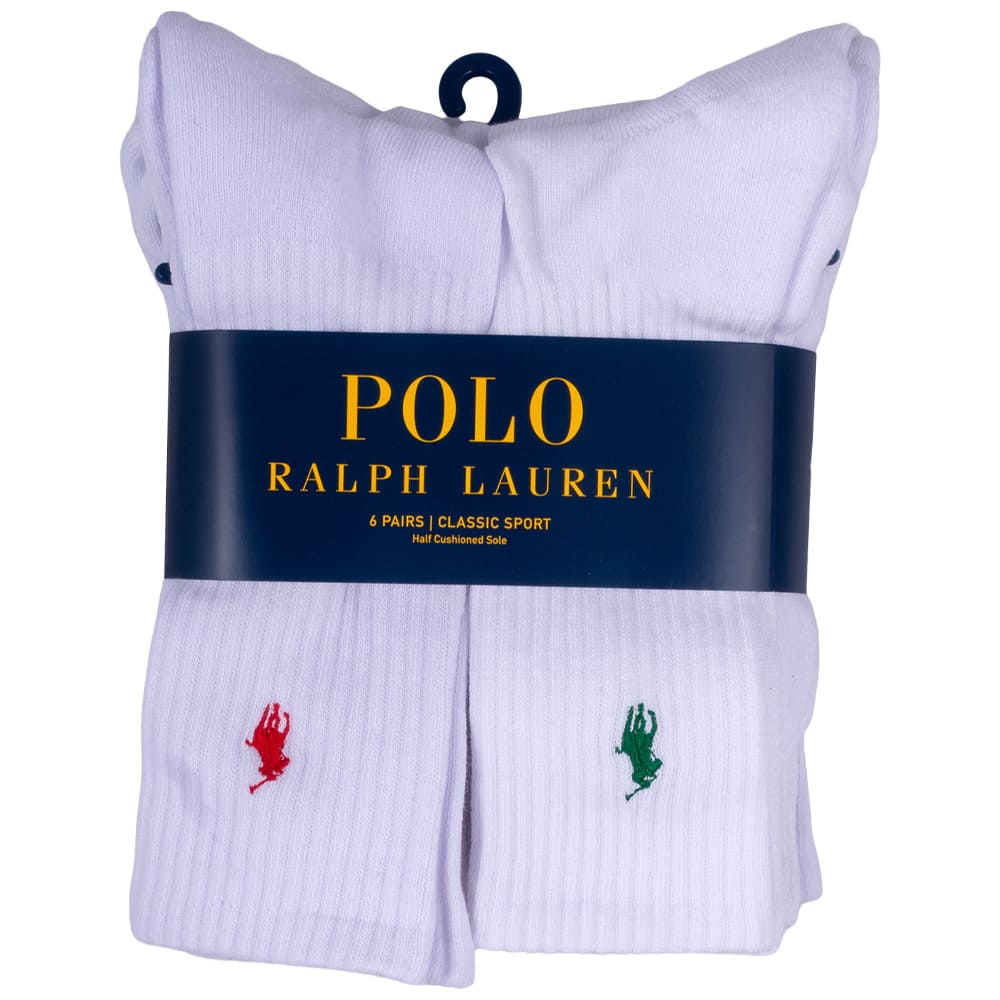 Polo Ralph Lauren Λευκές Κάλτσες 6Pcs - 449799740002