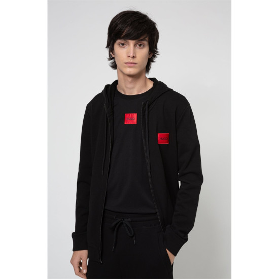 HUGO Μαύρη Ζακέτα Hoodie Daple212 - 50447972