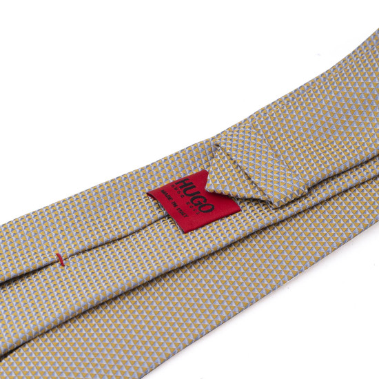 Hugo Μπεζ Γραβάτα 100% Silk - 50451996