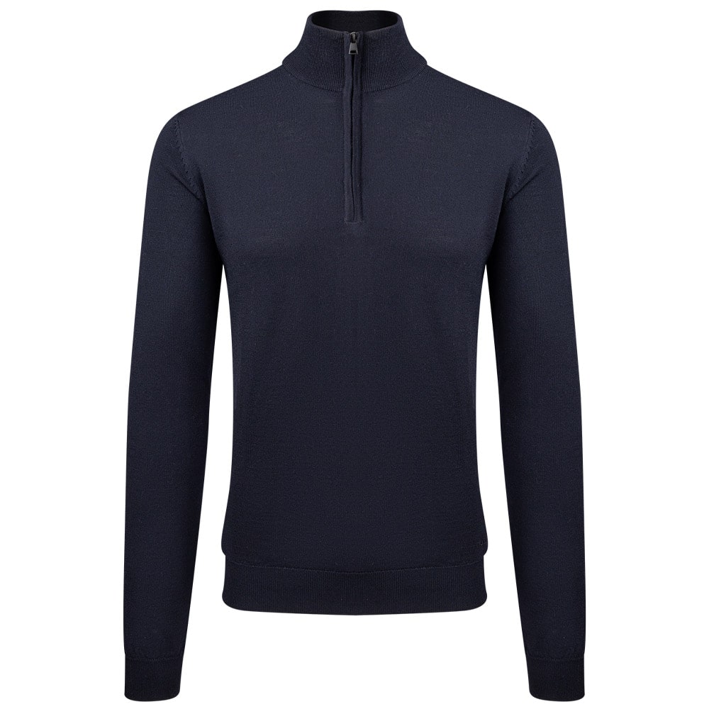 Hugo Μπλε Half Zip 100% Wool - 50474175
