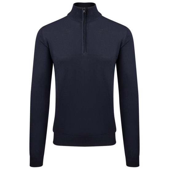 Hugo Μπλε Half Zip 100% Wool - 50474175