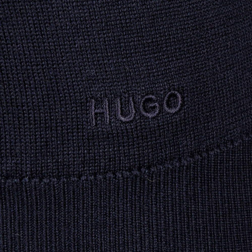 Hugo Μπλε Half Zip 100% Wool - 50474175