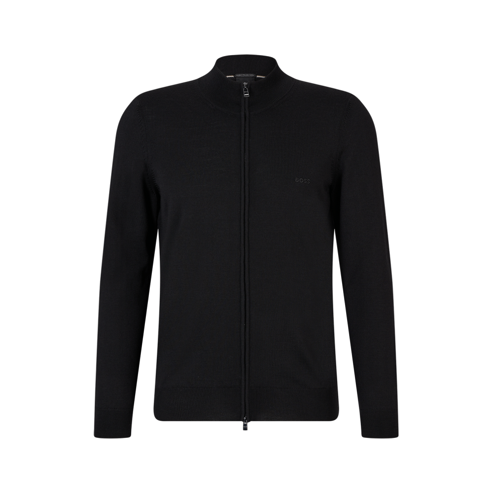 Boss Μαύρη Ζακέτα Πλεκτή 100% Virgin Wool - 50476347