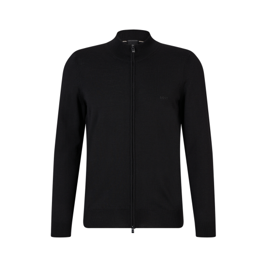 Boss Μαύρη Ζακέτα Πλεκτή 100% Virgin Wool - 50476347