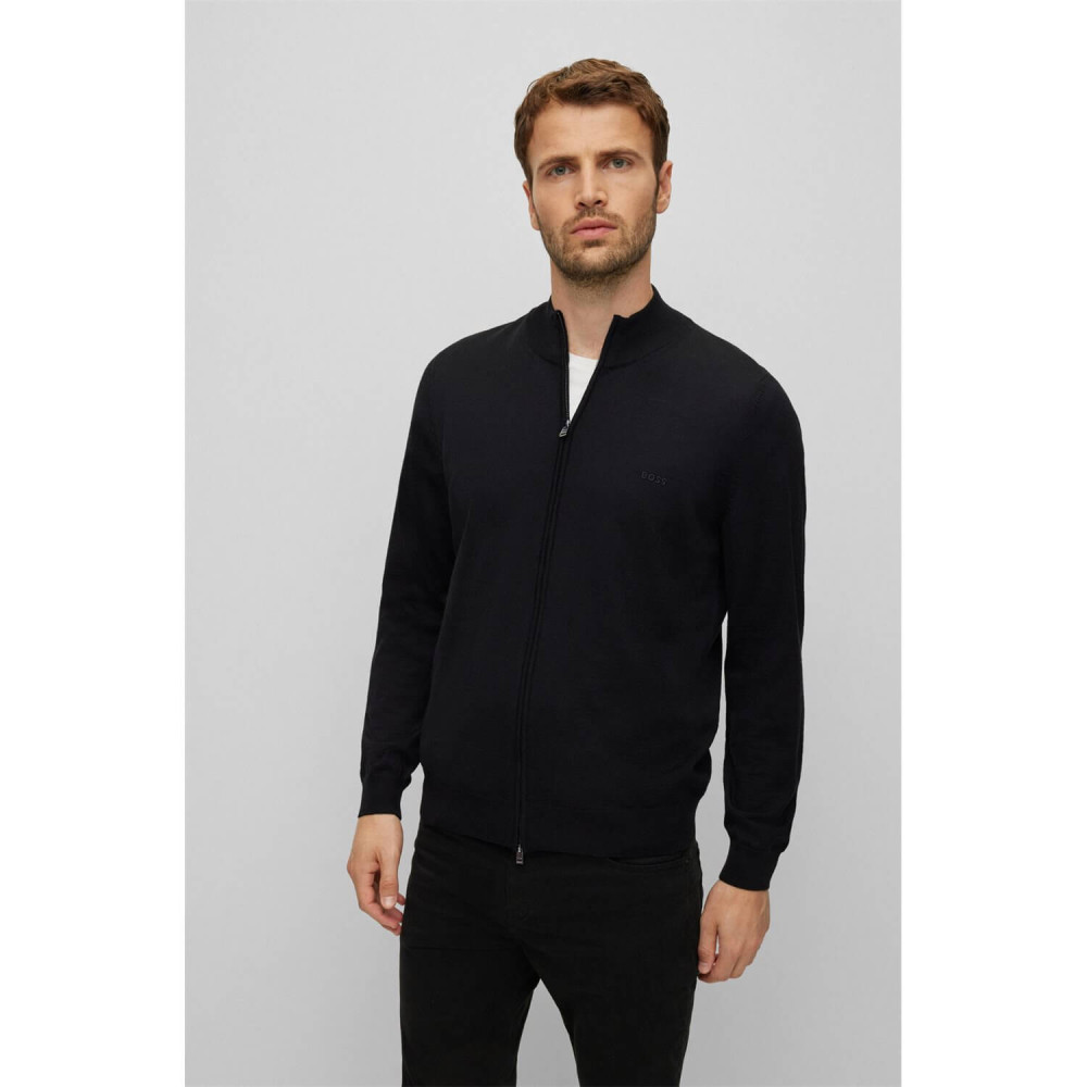 Boss Μαύρη Ζακέτα Πλεκτή 100% Virgin Wool - 50476347