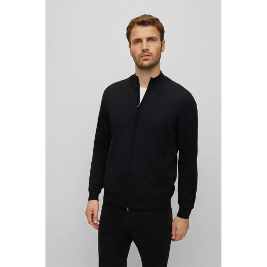 Boss Μαύρη Ζακέτα Πλεκτή 100% Virgin Wool - 50476347